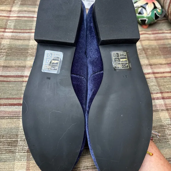 Jack Rogers Women's Navy Velvet Loafers - Image 3