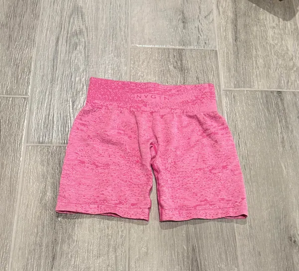 NVGTN Bubble Gum Pink Digital Seamless Shorts - Image 4