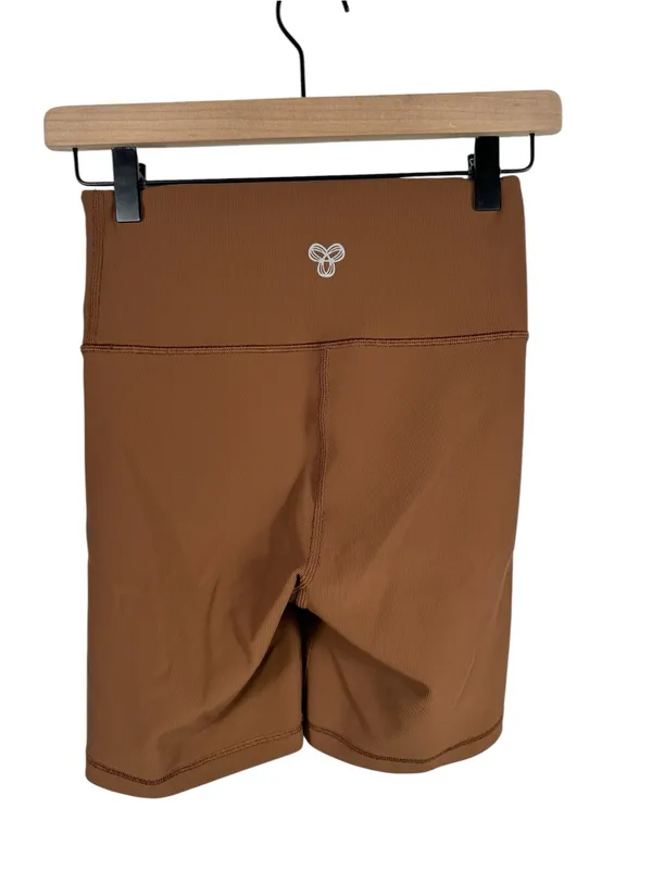 Aritzia TnAction Ribbed High Rise Biker Shorts Brown Women’s Size‎ Small Athletic Yoga - Image 3