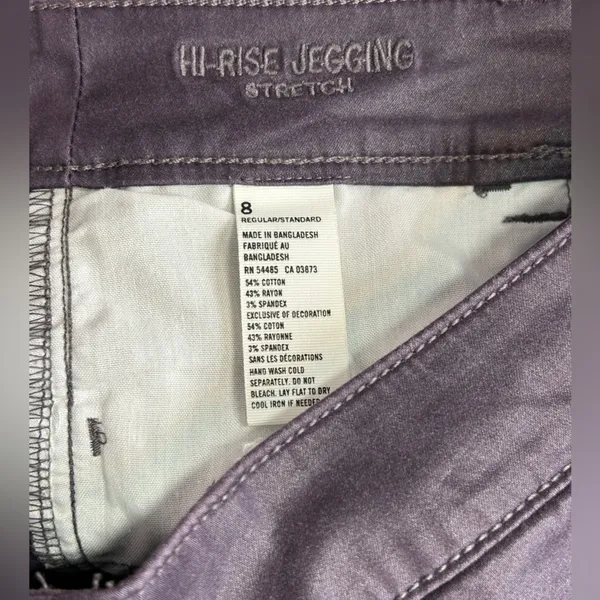 American Eagle Purple Coated High Rise Jeggings Size 8 Y2K Grunge - Image 9