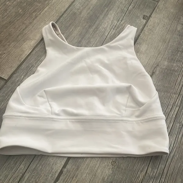 Lululemon Athletica White Racerback Sports Bra - Image 3