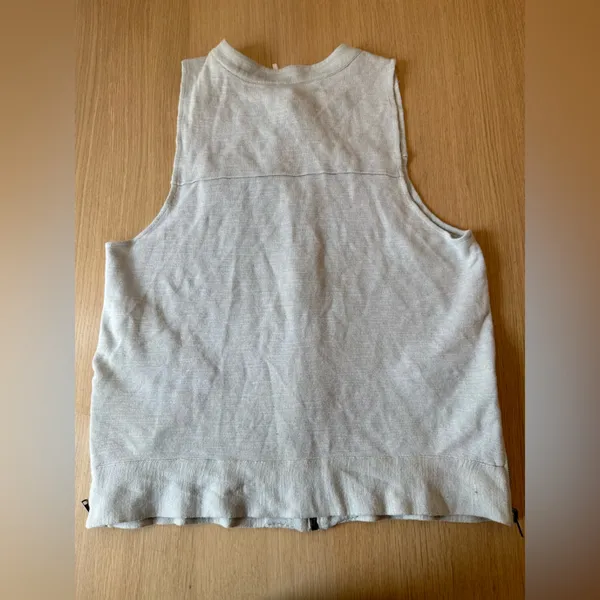 Free People Highway Zip Front Longline Vest Size Medium 2159 - Image 6