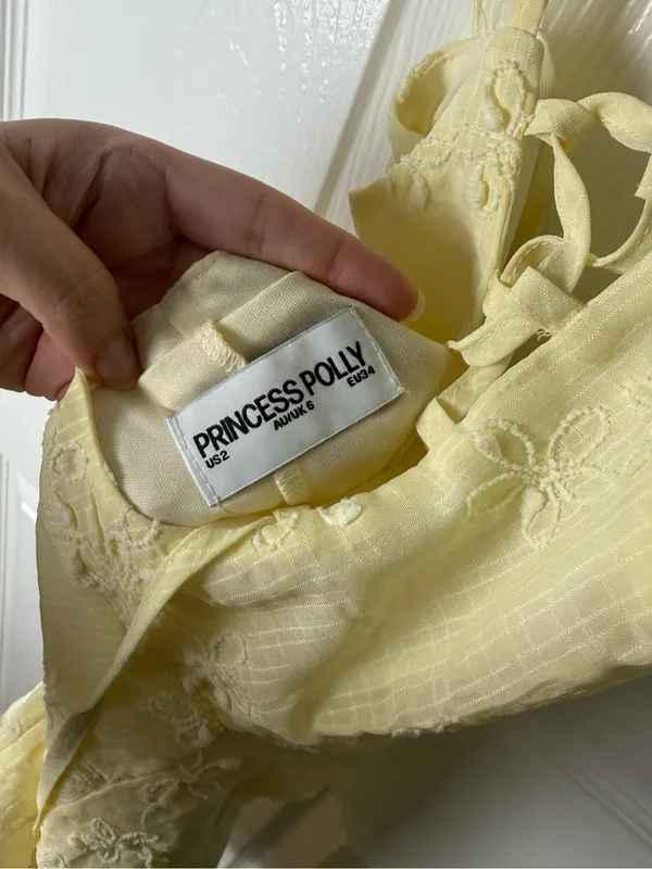Princess Polly Landon Mini Dress Lemon 2 - Image 8