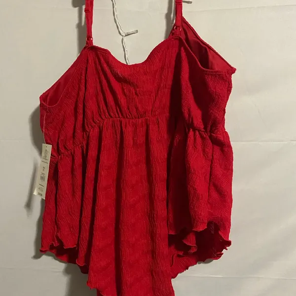 Red Women's Top Size undefined - Image 4
