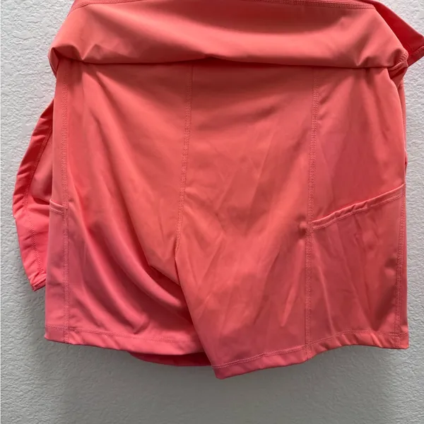 Chic Coral Mini Skirt Pink Size L - Image 2