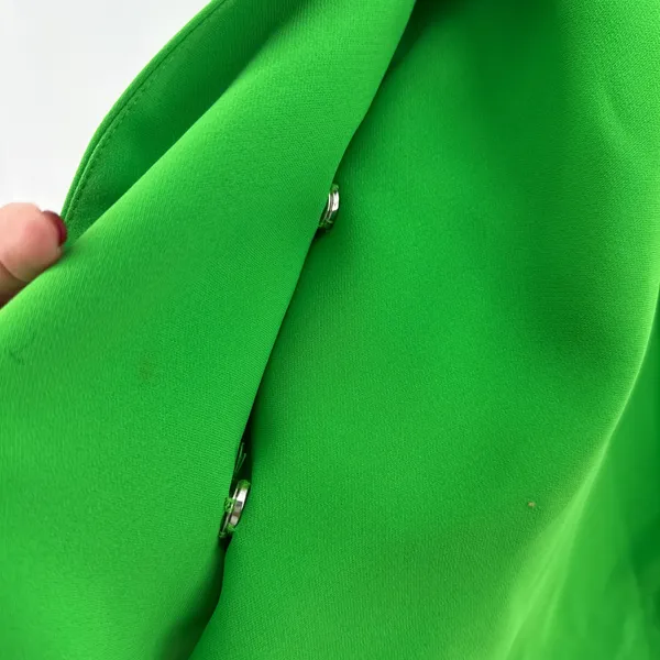 Amanda Uprichard Wintour Wrap Dress in Grass‎ Sleeveless Belted Size Small Mini - Image 5