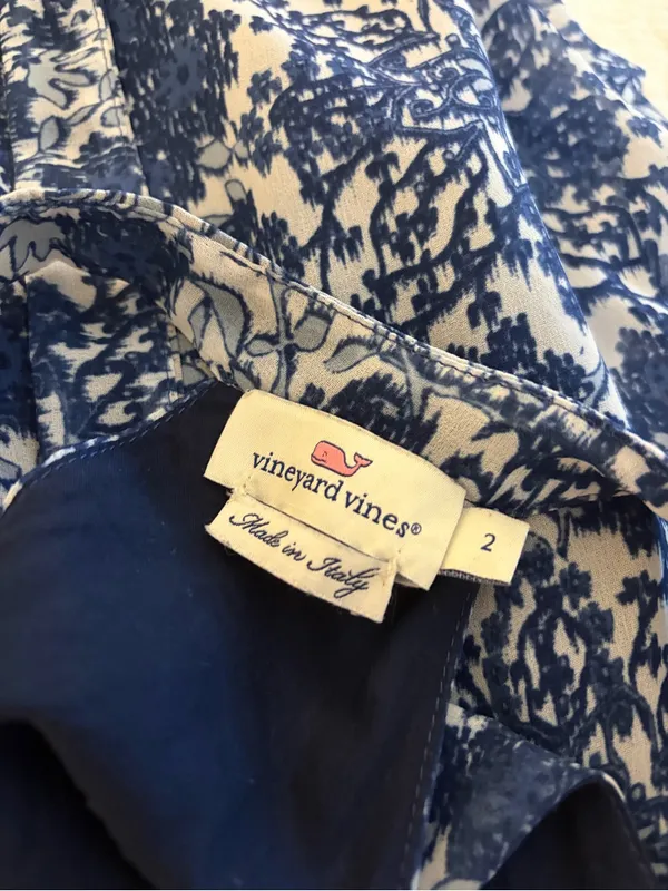 Vineyard Vines Blue and White Floral Maxi Dress - Image 2