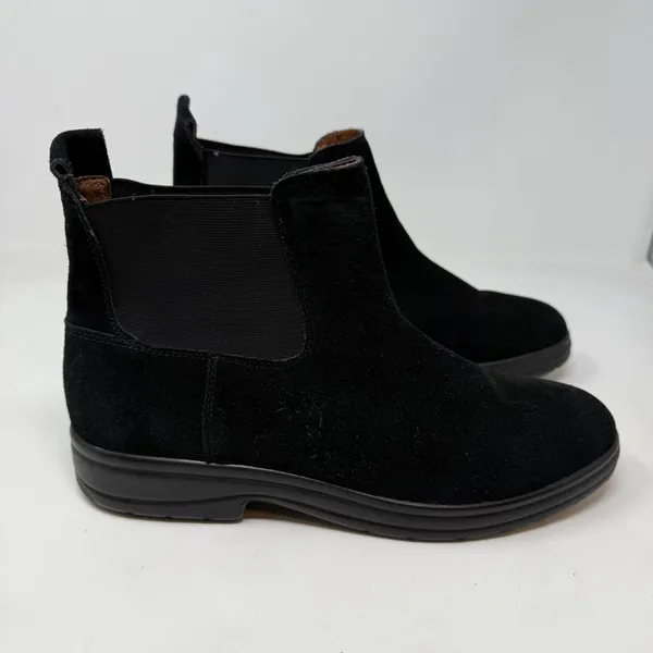 Lucky Brand Gabbee Chelsea Boots Womens 11M Black Suede Lug Sole Ankle Booties - Image 3