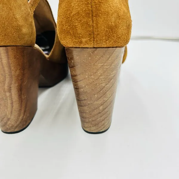 Free People Cedar Clog in Suede Brown Women’s Sz EUR 41 US 10.5-11 Wooden Heel - Image 8