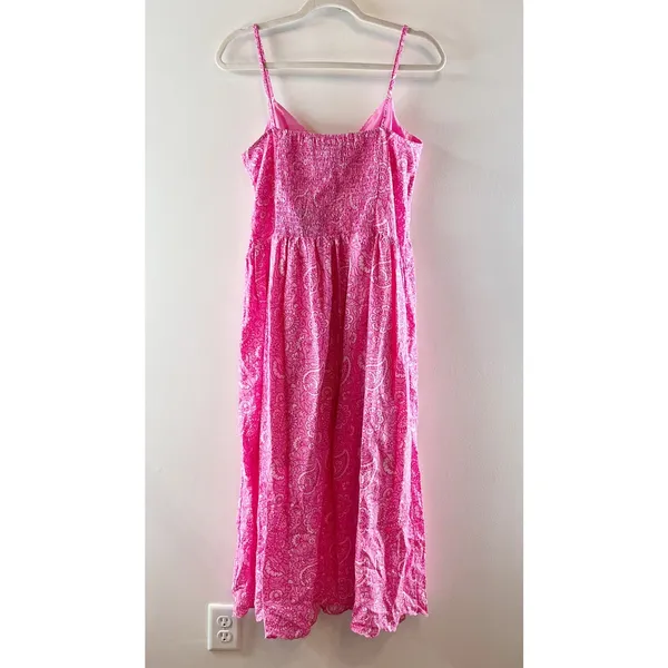 Roller Rabbit x Target Paisley Drop Waist Cotton Maxi Dress Pink Medium - Image 5