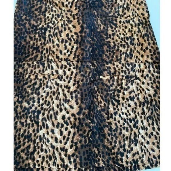 ZARA WOMAN Leopard Print Sleeveless Ruched Mini Dress w/Zipper Back -‎ M EUC - Image 13