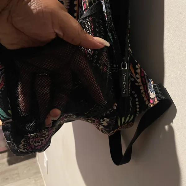 VERA BRADLEY Lighten Up Essential Backpack Bandana Swirl Pattern Computer Bag - Image 3