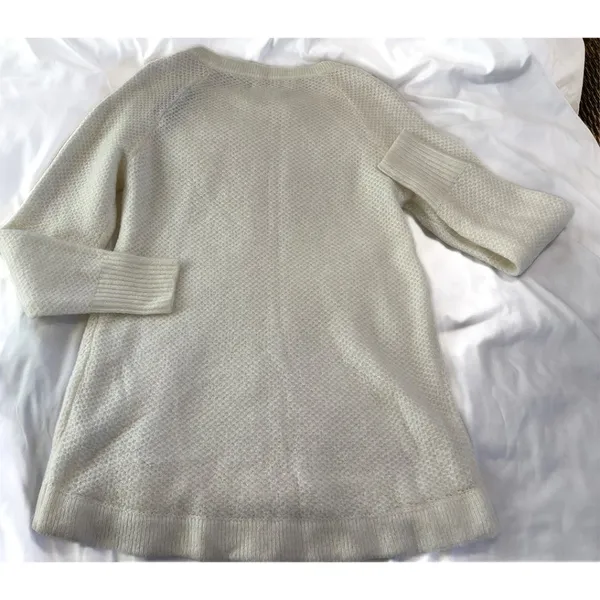 Abercrombie & Fitch Crewneck Knit Sweater | Zip Shoulder Cream NWT - Image 7