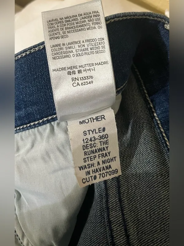 NEW MOTHER “The Runaway Step Fray” Jeans – A Night in Havana, Size 28 - Image 9