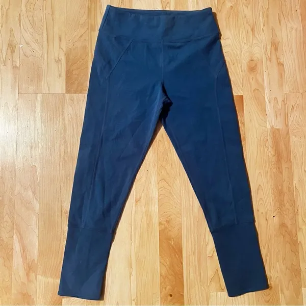 Free People Movement Virgo Performance Cropped Blue Leggings Women’s Medium - Image 4