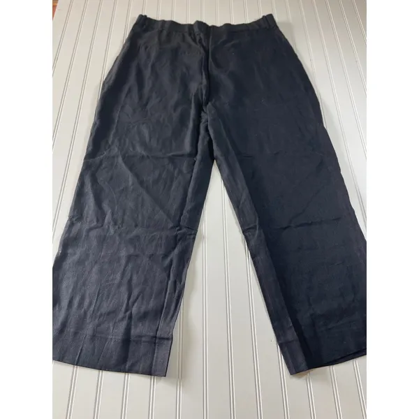 Abercrombie & Fitch Curve Love High Rise Wide Leg Linen Blend Pants Slacks 18S - Image 8