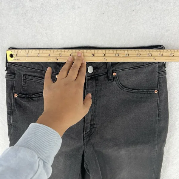 H&M Curvy Jegging Womens‎ Skinny Jean Size 10 High Waist Stretch Charcoal Denim - Image 11