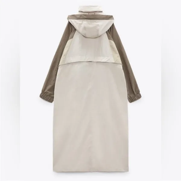 Zara 2 in 1 Parachute Jacket convertible full length coat rain waterproof - Image 7