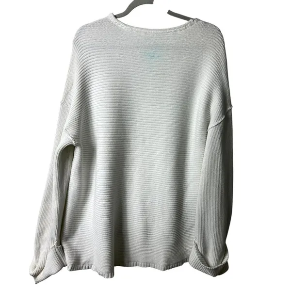Free People La Brea Relaxed Fit Ribbed V-Neck Knit Women's size‎ small - Image 2