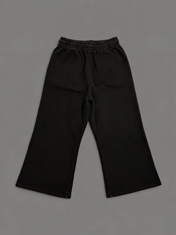 Forever 21 Black White Snap Side Wide Leg Track Pants Large - Image 2