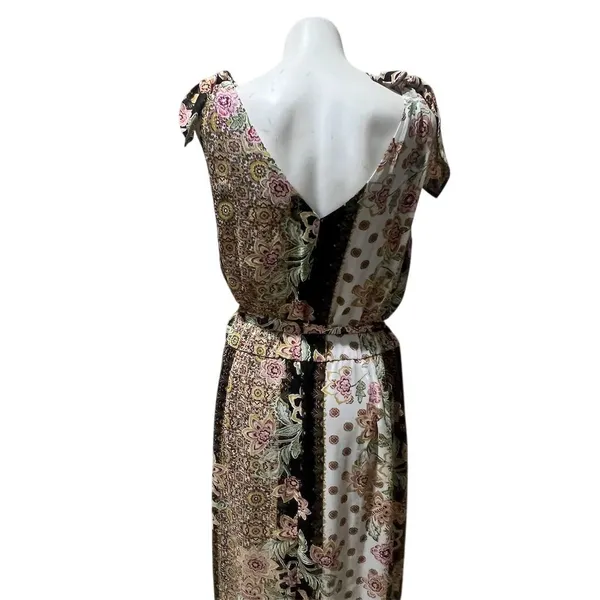 Lane Bryant Plus Size 28 Floral Chiffon Maxi Dress Sleeveless V-Neck - Image 6