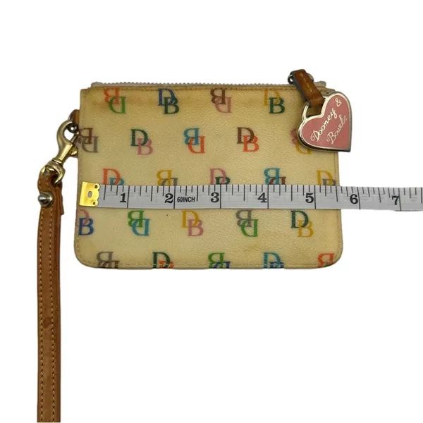 Vintage DOONEY & BOURKE Signature Multicolor Coated Canvas Wristlet - Image 6