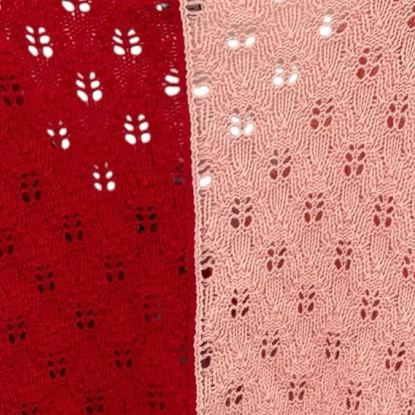 NWT SINCERELY JULES Soft GirlCozy Feminine Red Pink Crochet Size Medium - Image 12
