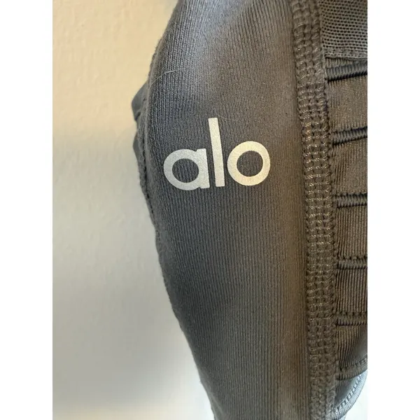 ALO Yoga Moto High Waist Leggings M Gray Athletic Workout Gym‎ Activewear - Image 3