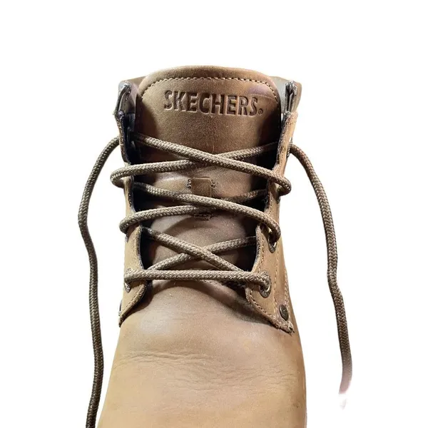 ‎Skechers Brown Leather Lace Up Ankle Boots - Image 10