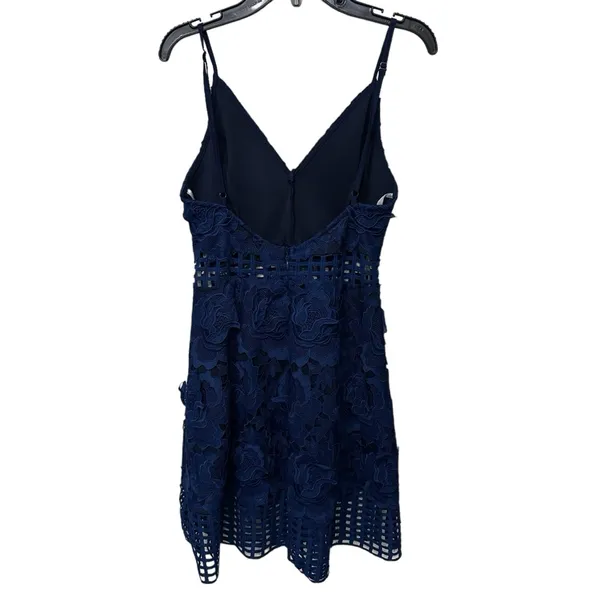 LOVERS + FRIENDS‎ Maren Navy Lace Ruffle Mini Dress Womens Size Extra Small XS - Image 5