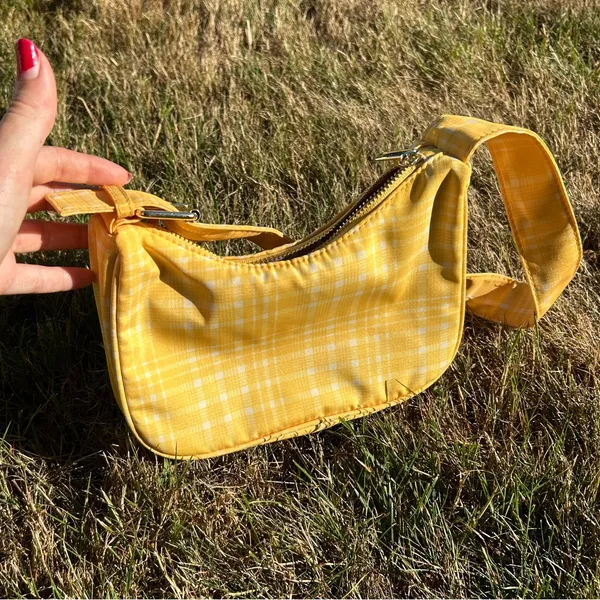 Wild Fable Yellow Plaid Shoulder Bag - Image 4