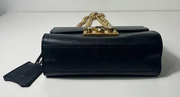 Gucci GG Black Leather Small Padlock Shoulder Bag Purse - Image 9