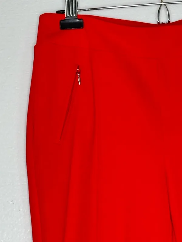 SOHO Apparel Red Slim Ankle Pants Zip Pocket Stretch Career Chic Size M NWT - Image 4