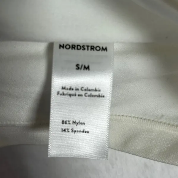 Nordstrom Seamless Bandeau Bra White Small Medium Nylon Spandex Comfort‎ Stretch - Image 3
