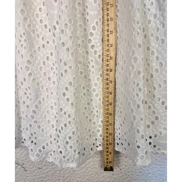 Tuckernuck Dress S White Eyelet Lace Puff Sleeve Abigail Dress Babydoll Cottage - Image 6