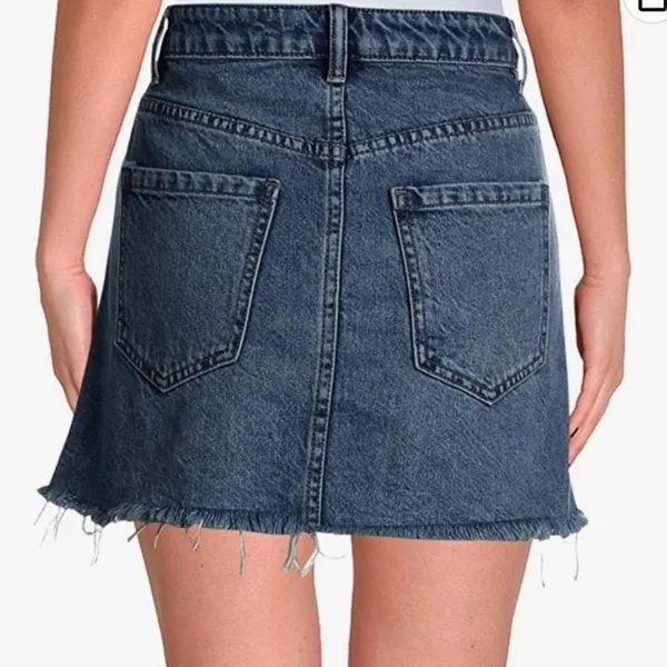 Free People We The Free High Waist Jean Skirt Size 27 - Image 3
