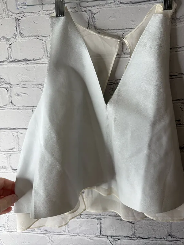 Emerson Thorpe silk and leather sleeveless top XS - Image 3