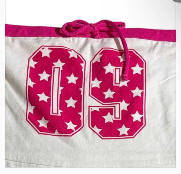 Megan Moroney Cloud 9 Mini Dress White Pink Star Graphic Skater Romper Size Smal - Image 3