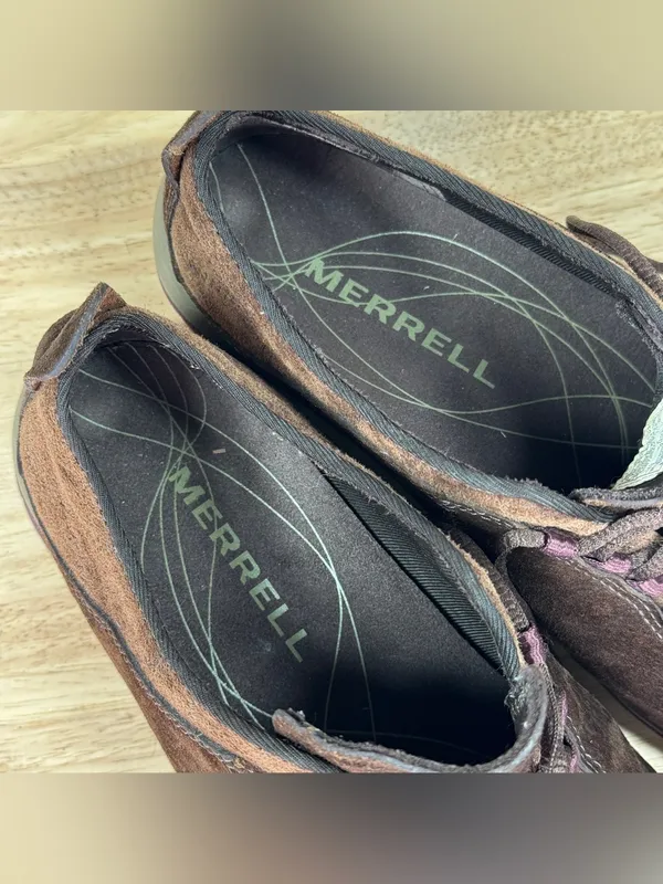 Merrell‎ Ellipse Suede Lace Up Sneakers Coffee Bean Brown Women’s 7 - Image 9