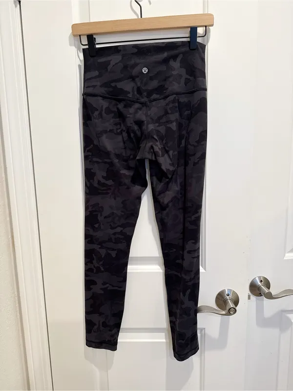 LULULEMON Align Pant 25” in Sequoia Camo Print Deep Coal Black‎ size 6 - Image 3