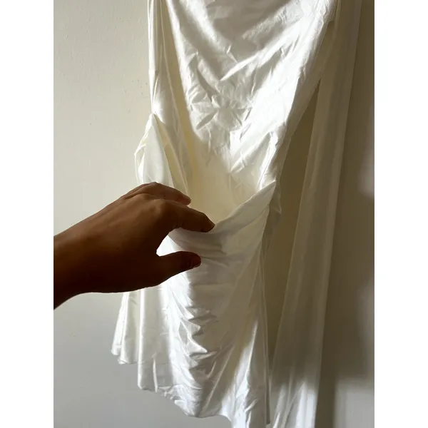 Oh Polly Kiraz Asymmetric Scarf Detail Mini Dress Size 0 White - Image 9