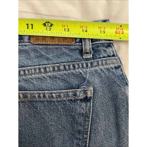 VTG 90s Brittania Jeans Womens 12 Tall High Waist Mom Tapered Blue Denim 31x32 - Image 7