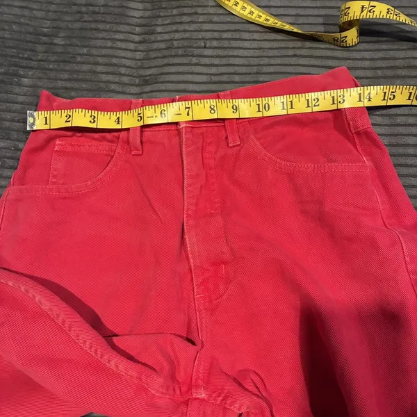 Guess by Georges Marciano Vintage Mid Rise Button Fly Red Jeans - Women's 29 - Image 7
