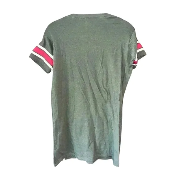 47 Brand Minnesota Wild NHL Hockey T-Shirt Green Striped Sleeve Logo‎ Large - Image 4