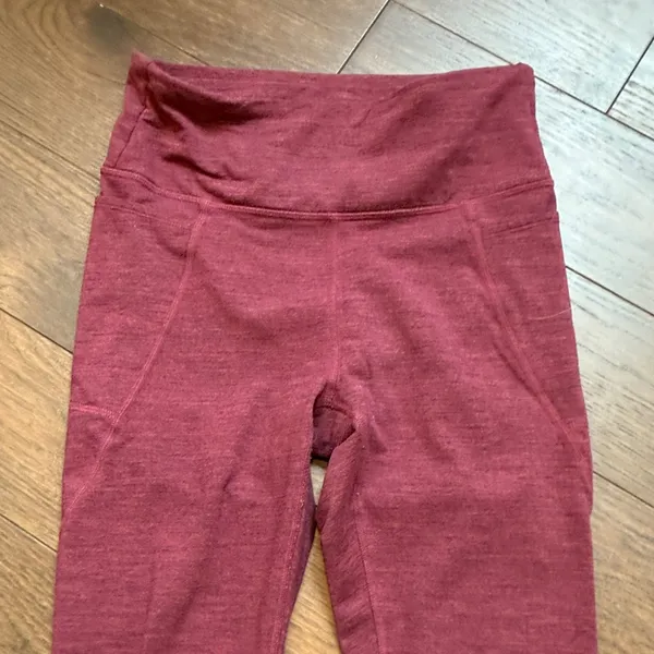 Joy Lab Maroon High-Waisted Leggings Size Small C7-014 - Image 3