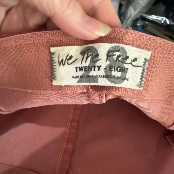 We The Free Pull On Flared Jeans Women’s 28 Light Coral Pink Mid Rise - Image 3