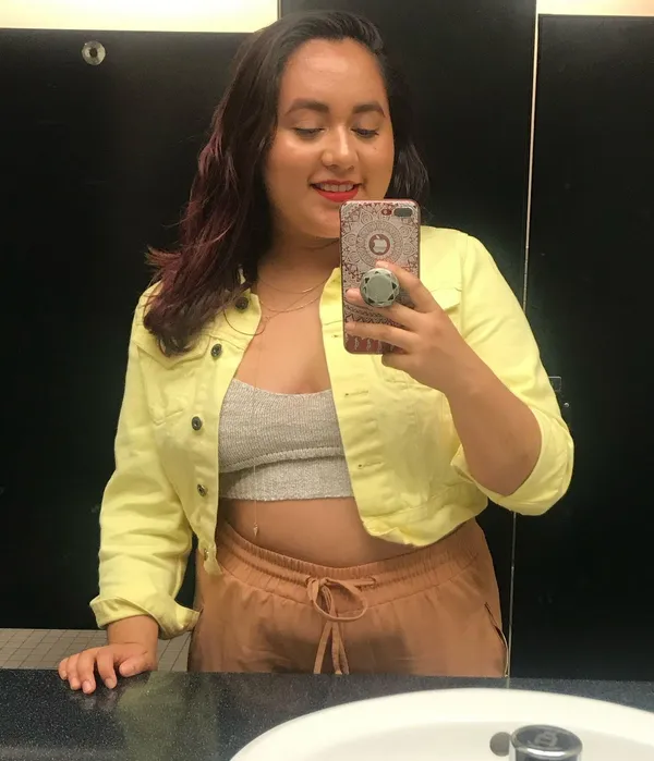 Yellow Jean Jacket Size L - Image 4