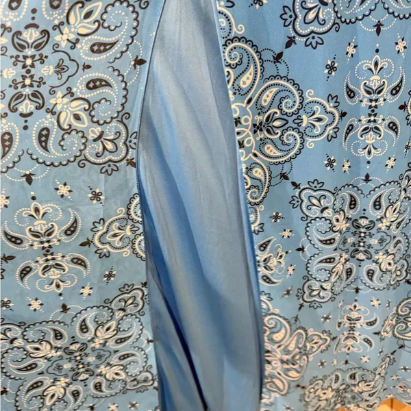 bebe Blue bandana Patterned blue‎ Maxi Dress medium - Image 4