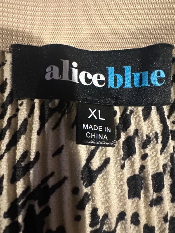 Womens XL Alice Blue Animal Print Midi Skirt Leopard Zebra Ruffle Boho - Image 8