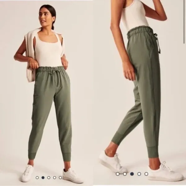 Abercrombie & Fitch Green High‎ Rise French Terry Jogger Sweatpants - Image 2